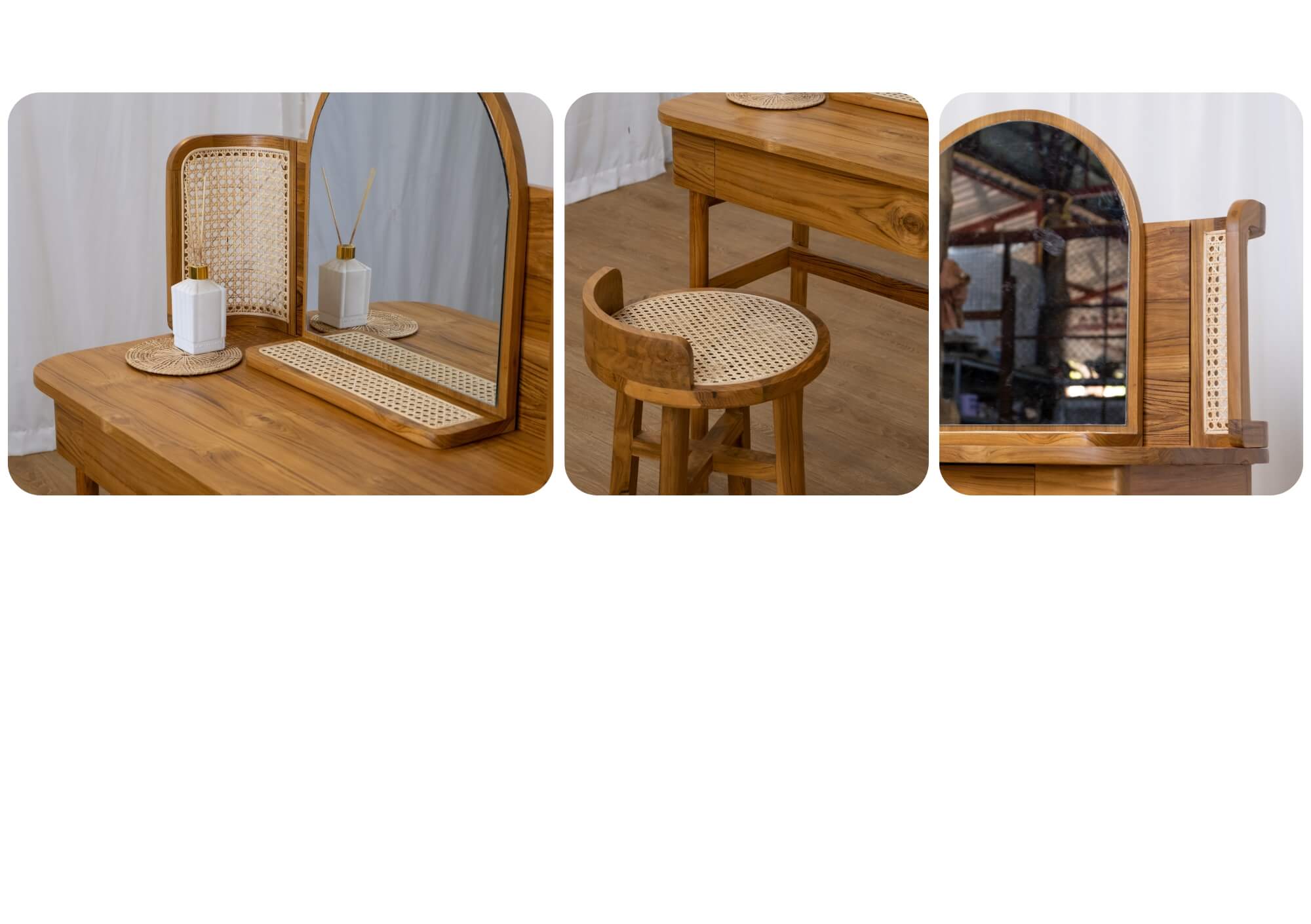 โต๊ะเครื่องแป้งไม้สักแท้จาก Taweesak Furniture