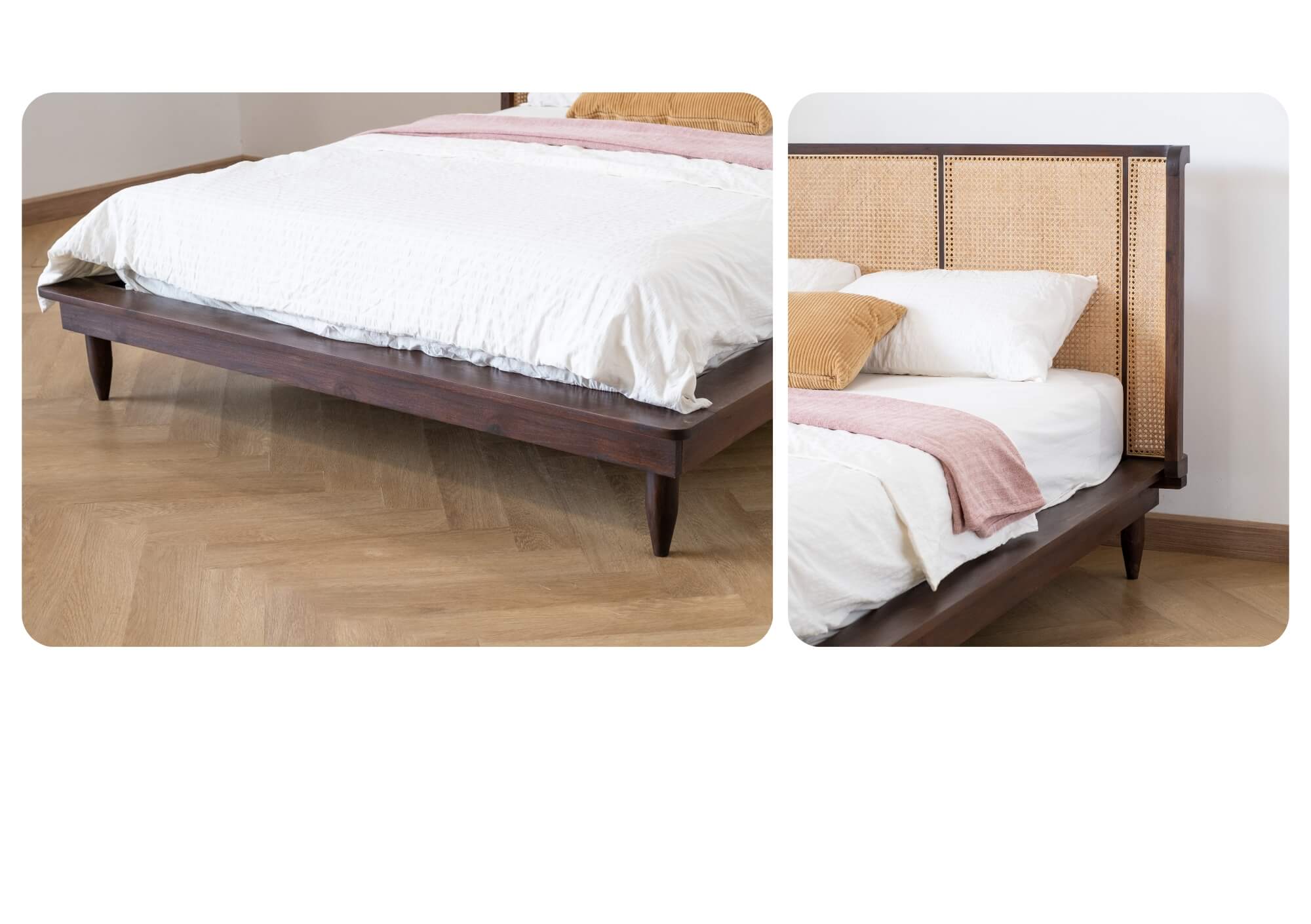เตียงไม้สักแท้ผสมหวายจาก Taweesak Furniture
