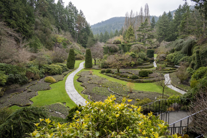 สวนดอกไม้ Butchart Gardens บนเกาะแวนคูเวอร์