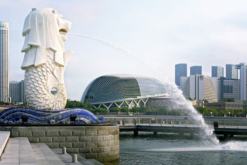 แลนด์มาร์กสิงคโปร์ เมอร์ไลออน และมารีน่าเบย์ แซนด์ เที่ยวได้ไม่ต้องทำวีซ่า