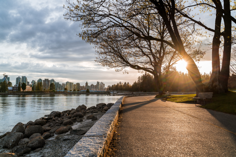 เส้นทางปั่นจักรยาน Stanley Park Seawall แวนคูเวอร์