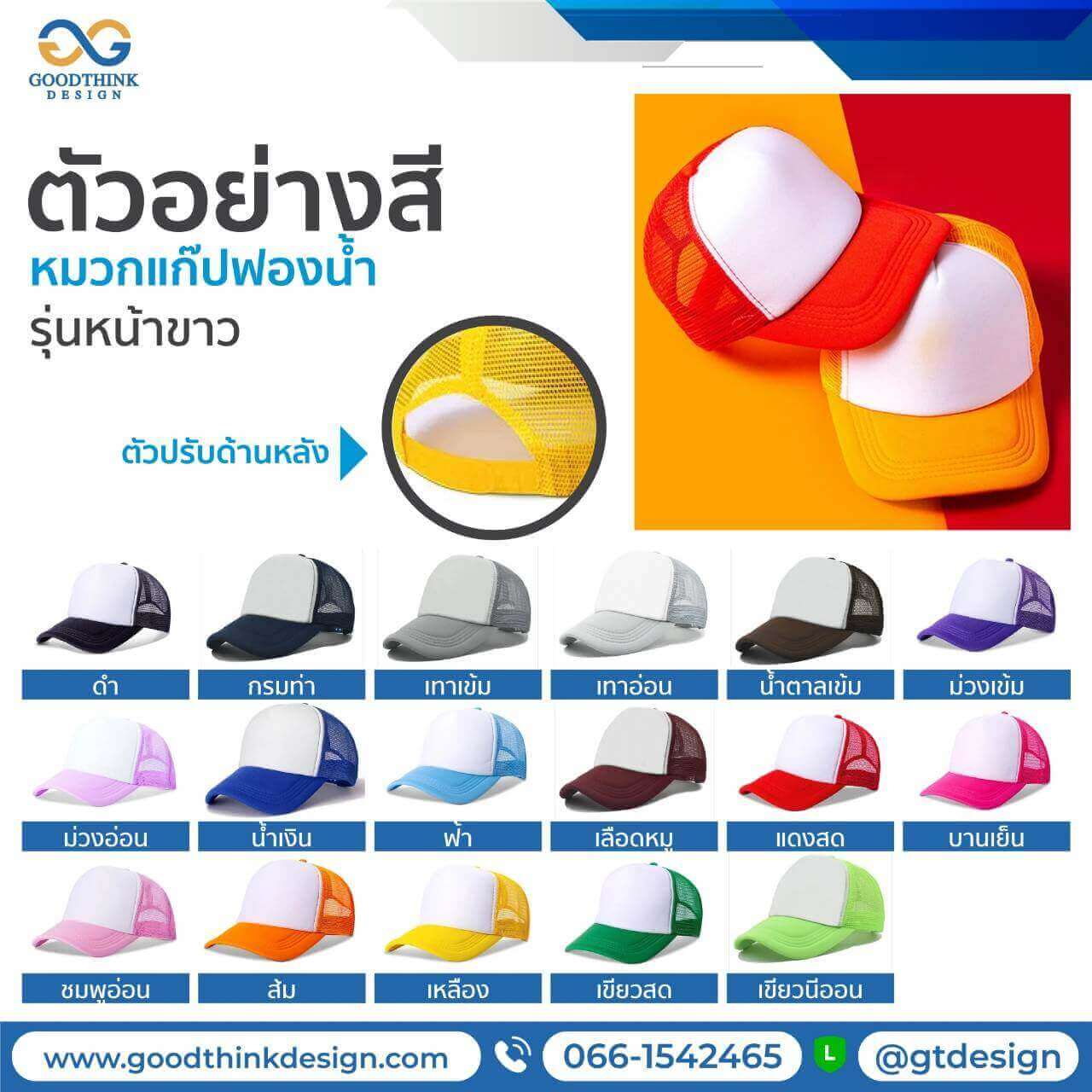 ตารางสีหมวกหน้าขาวหลังตาข่าย