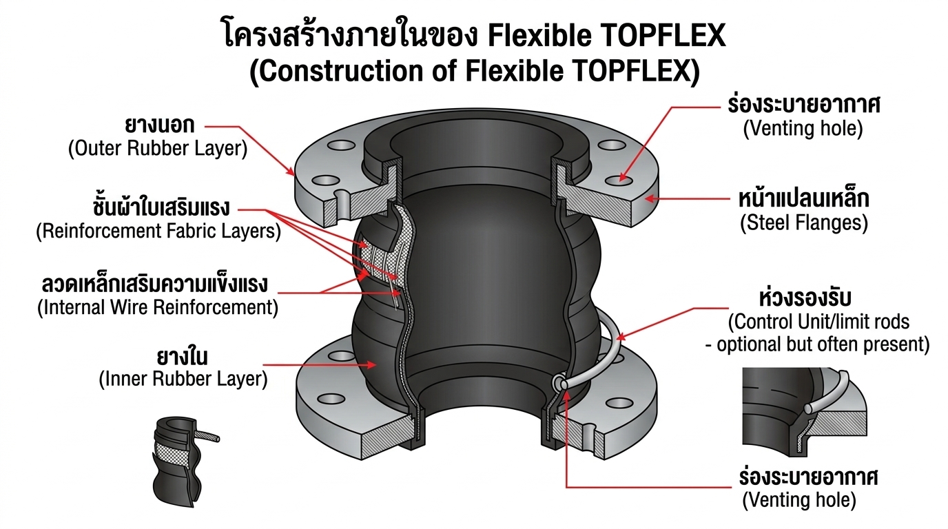 โครงสร้างภายในของ Flexible TOPFLEX โครงสร้างภายในของ Flexible TOPFLEX