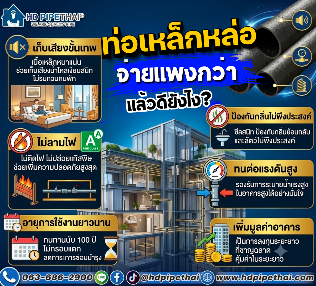 ทำไมต้องใช้ ท่อเหล็กหล่อ 
