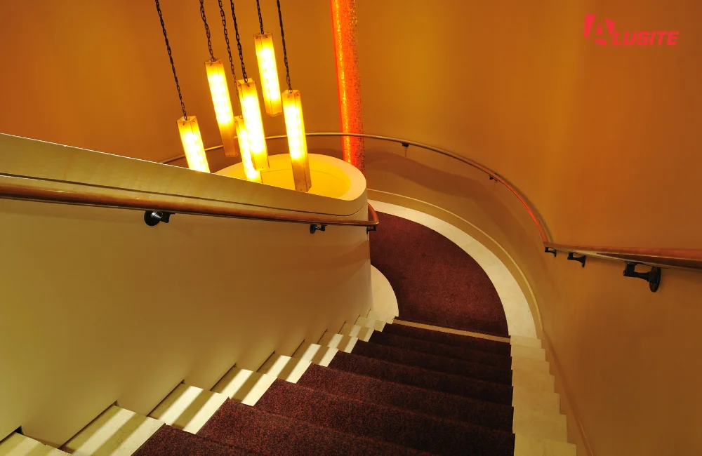 แขวนโคมไฟเหนือบันได