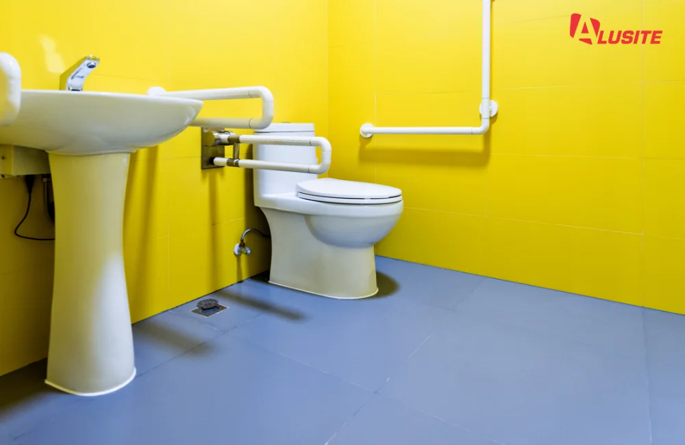 พื้นห้องน้ำเรียบระดับเดียวทั้งห้อง