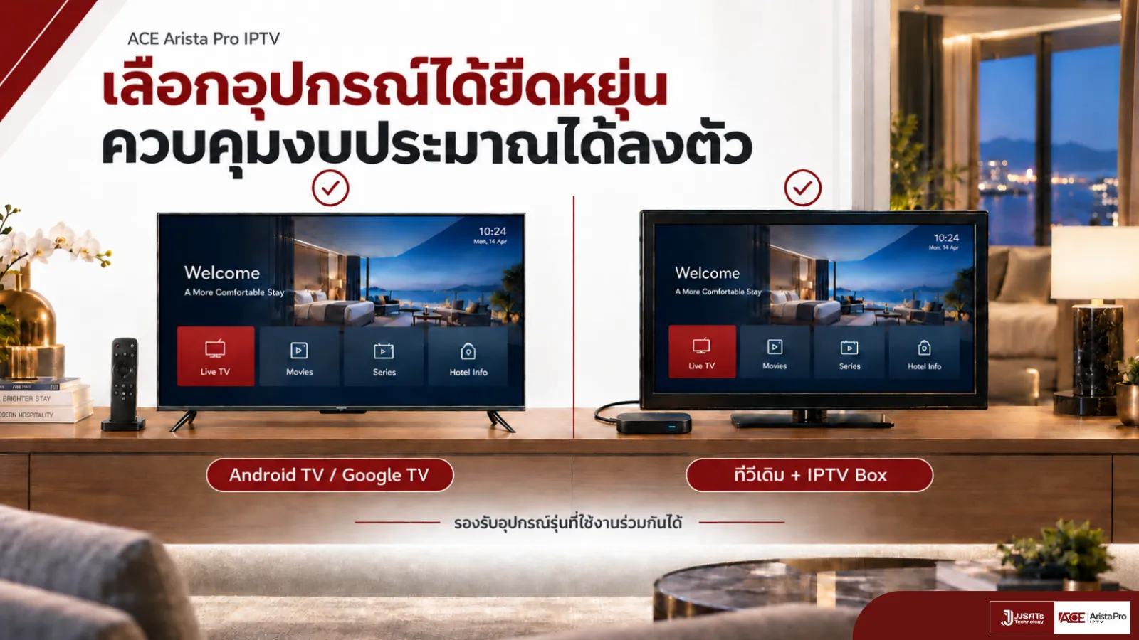 ACA Arista Pro Hotel IPTV on Google TV and Android TV | JJSATs