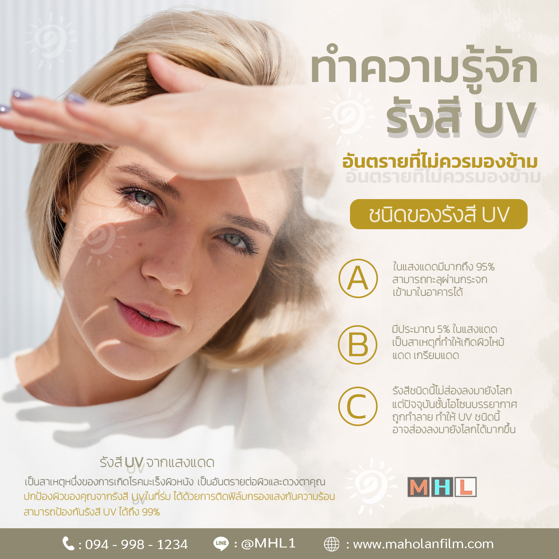 การป้องกันด้วยวิธีง่าย ๆอาจช่วยลดความเสี่ยงจากการได้รับรังสีอัลตราไวโอเลต