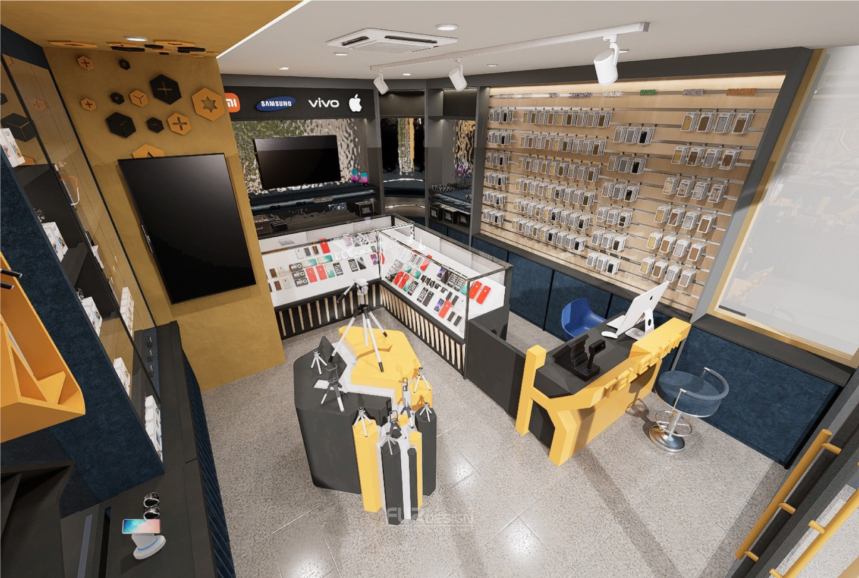 Design, manufacture and install shop: K Telecom shop, Koh Tao, Phangan ...