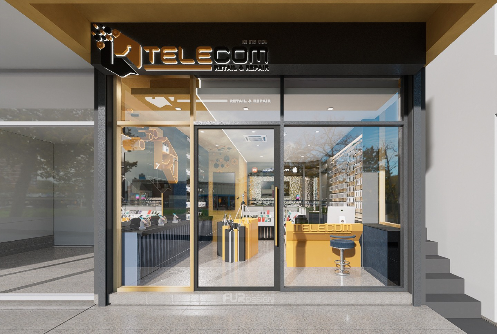 Design, manufacture and install shop: K Telecom shop, Koh Tao, Phangan ...