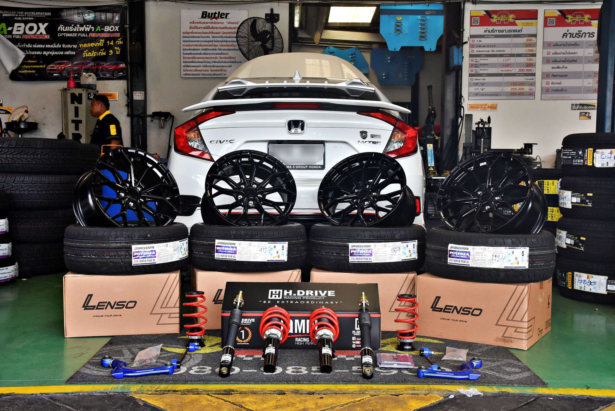 honda civic fc hdrive lenso vn hardrace