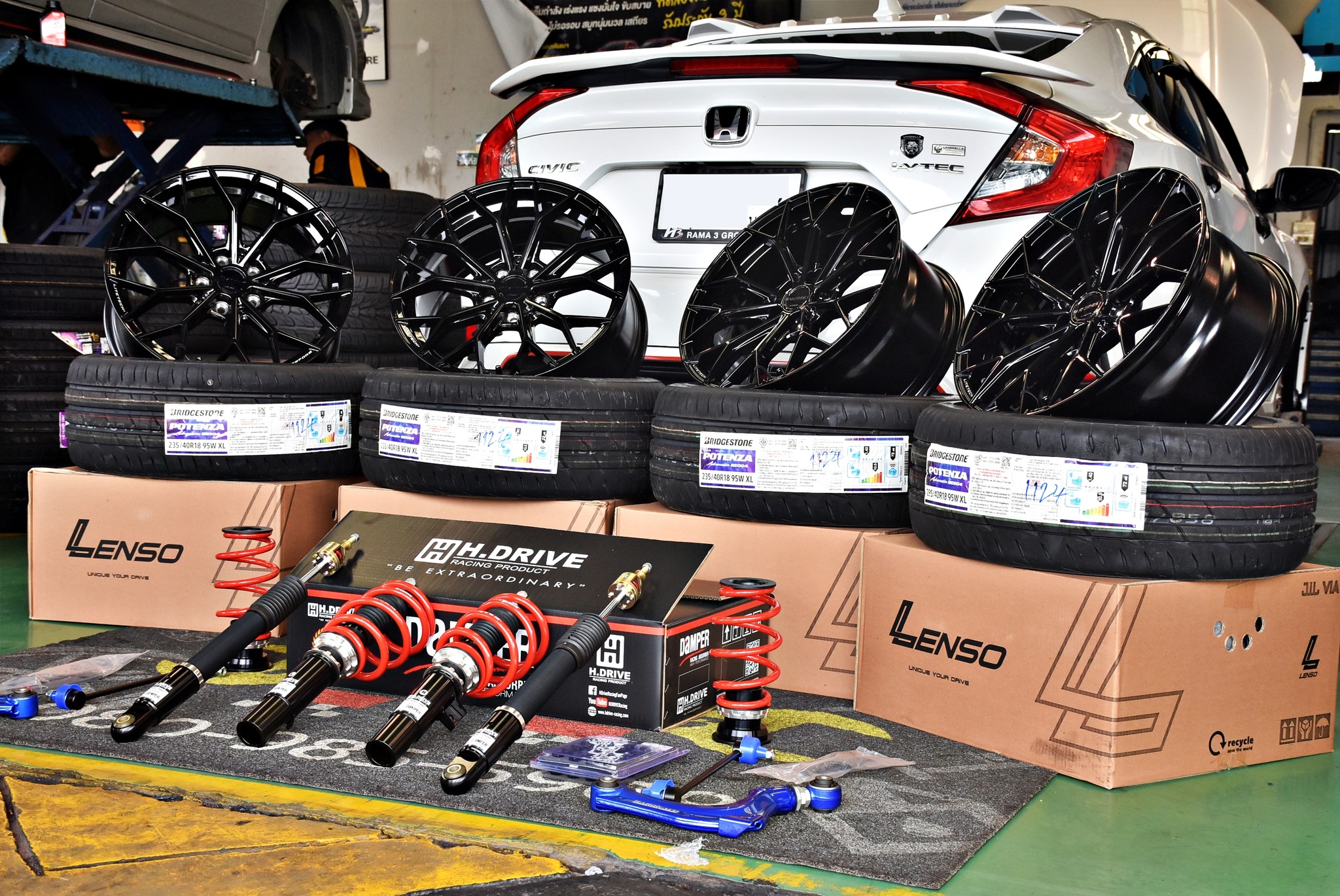 honda civic fc hdrive lenso vn hardrace