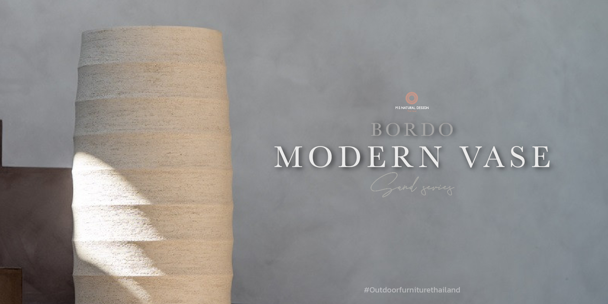 Bordo Modern Vase Sand Series  Modern Tall Planter 55x110 cm