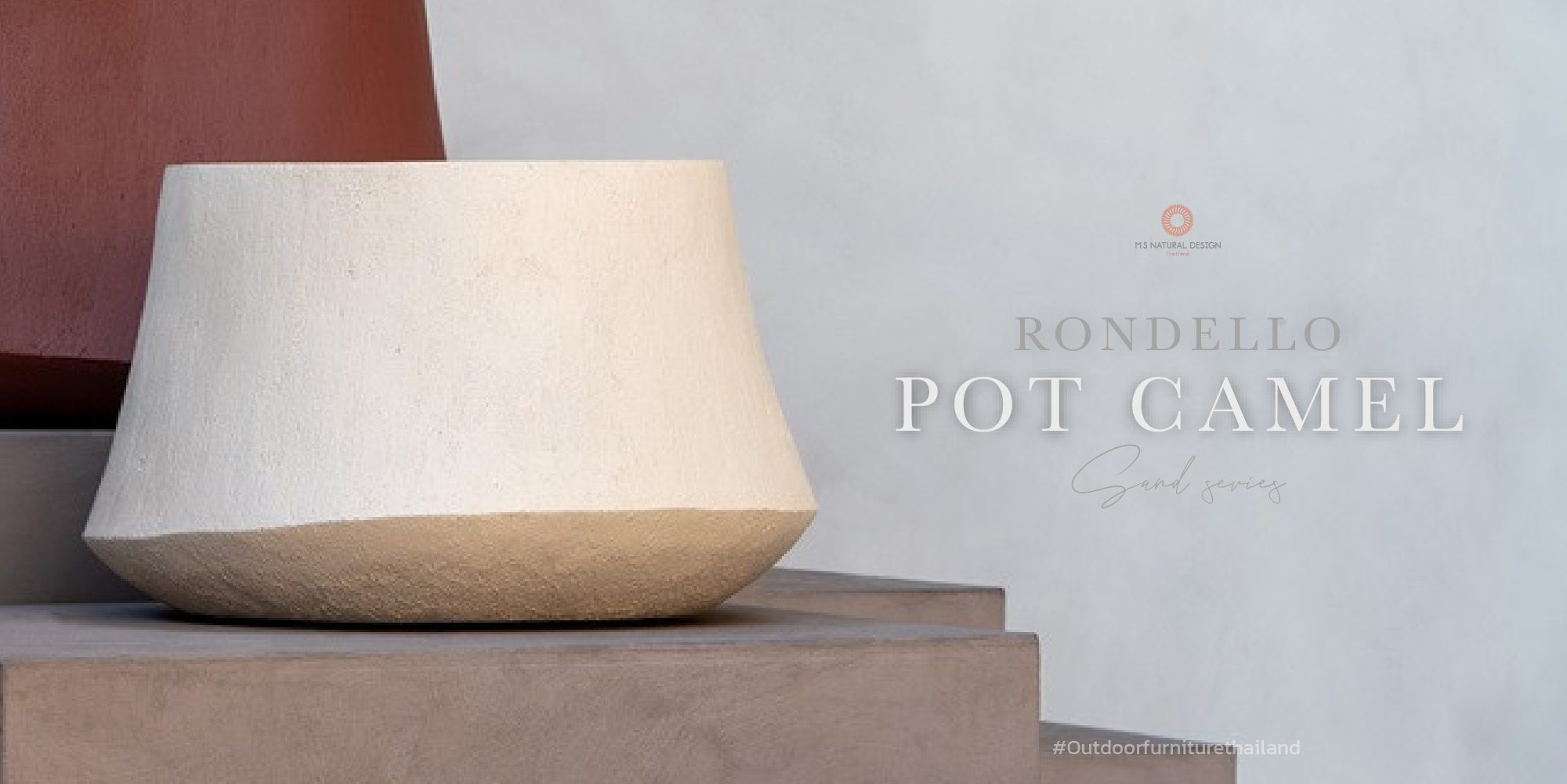 Rondello Pot Camel Sand Series – Modern Premium Planter Rondello Pot Camel Sand กระถางต้นไม้ดีไซน์โมเดิร์นจาก Luca Lifestyle โทนสี Camel Sand เหมาะสำหรับตกแต่งภายในและภายนอกอาคาร