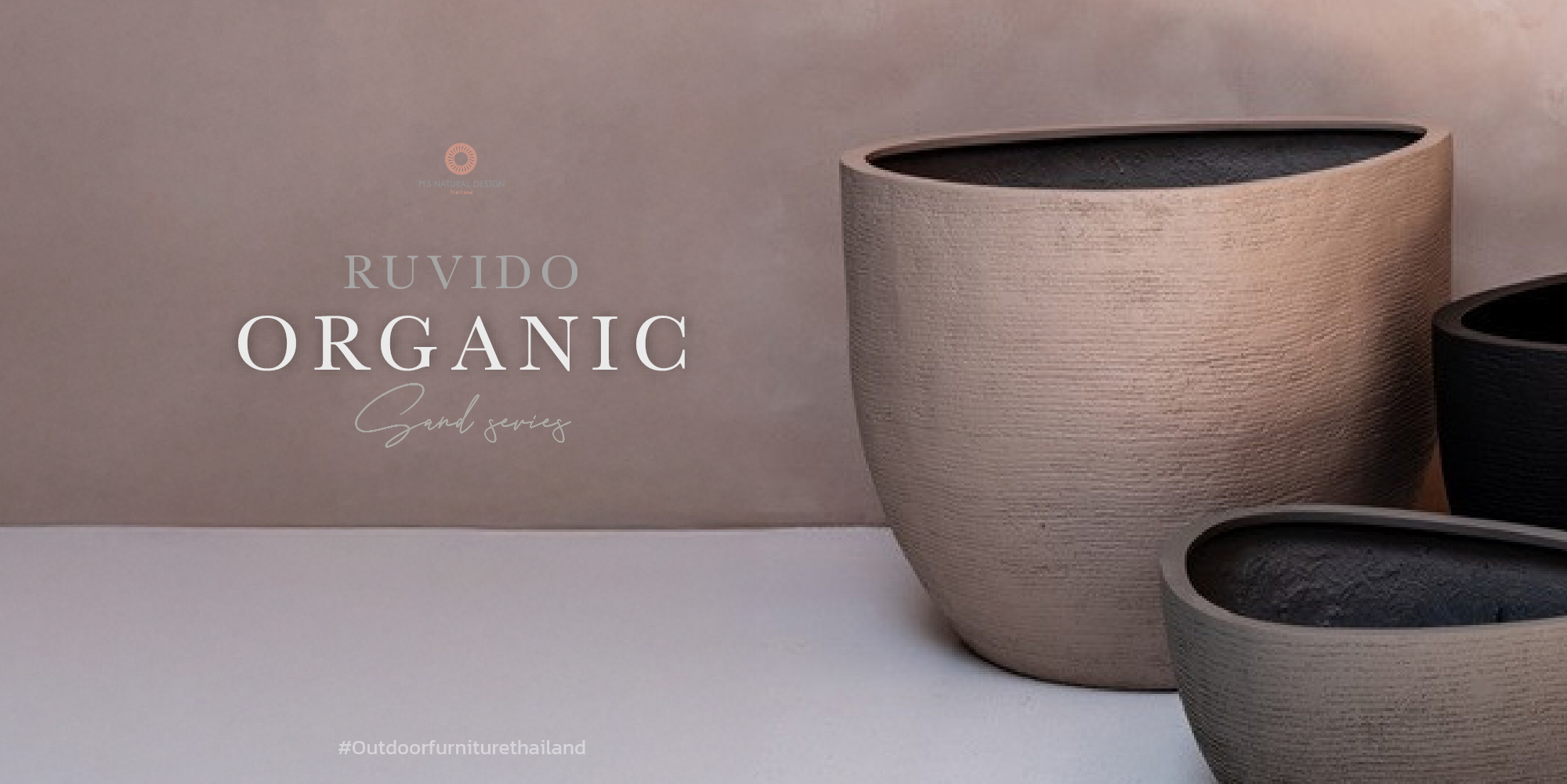 Ruvido Organic Sand is a premium planter by Luca Lifestyle, featuring an organic form and natural Sand finish. Suitable for both indoor and outdoor use, it is durable, lightweight, and weather resistant—ideal for homes, gardens, and landscape design.