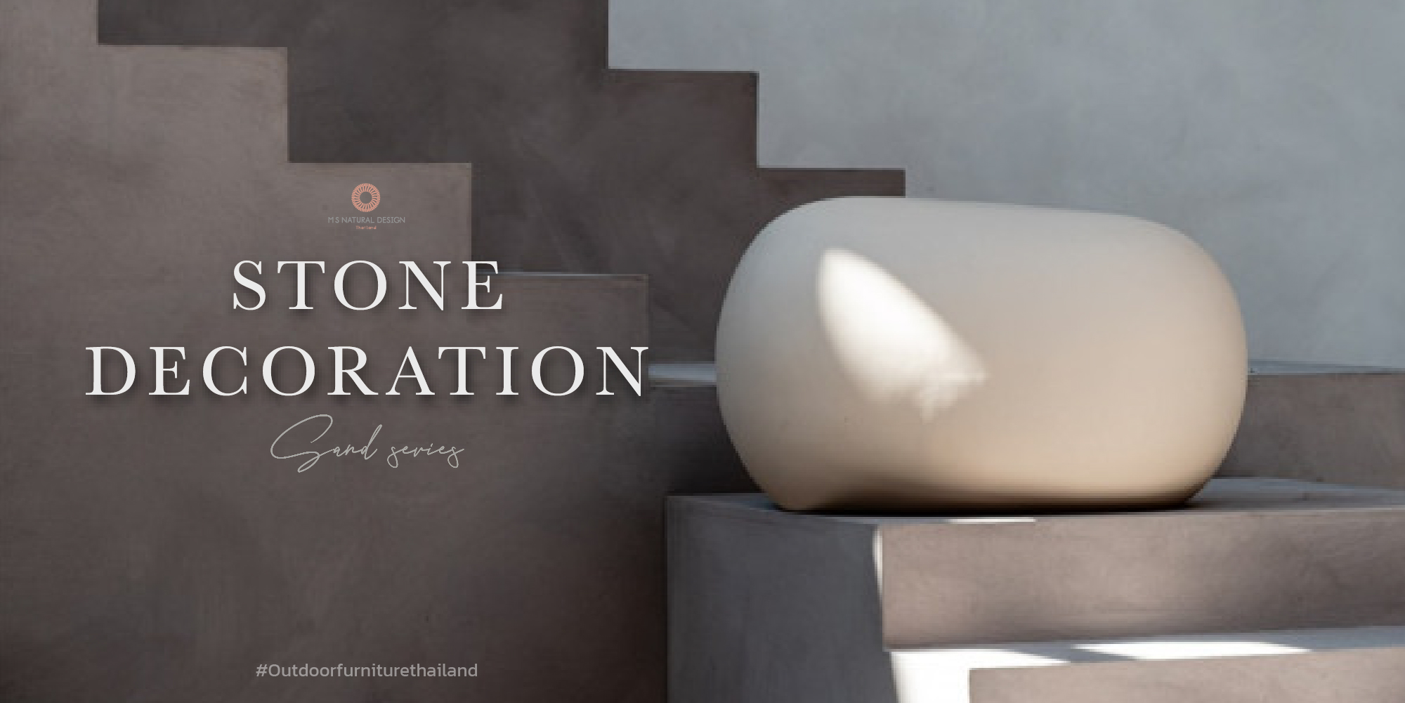 Decoration Stone Sand is a premium decorative stone by Luca Lifestyle, designed for outdoor gardens and landscape styling with a natural and refined aesthetic.
