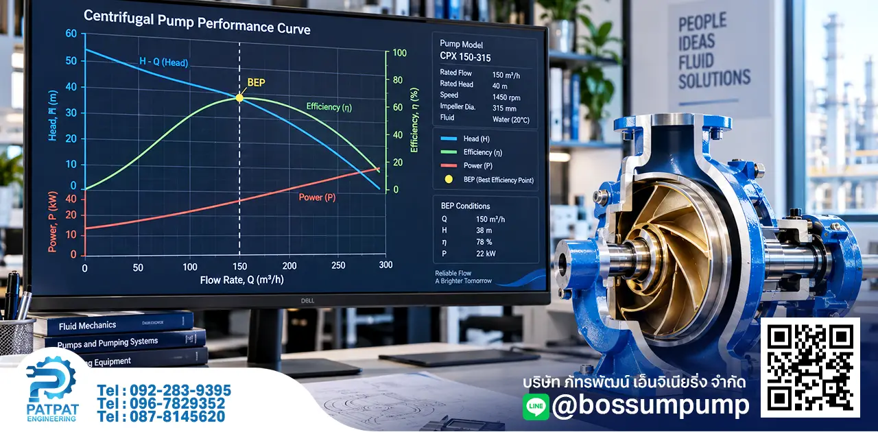 pump curve, กราฟปั๊มน้ำ, กราฟปั๊ม