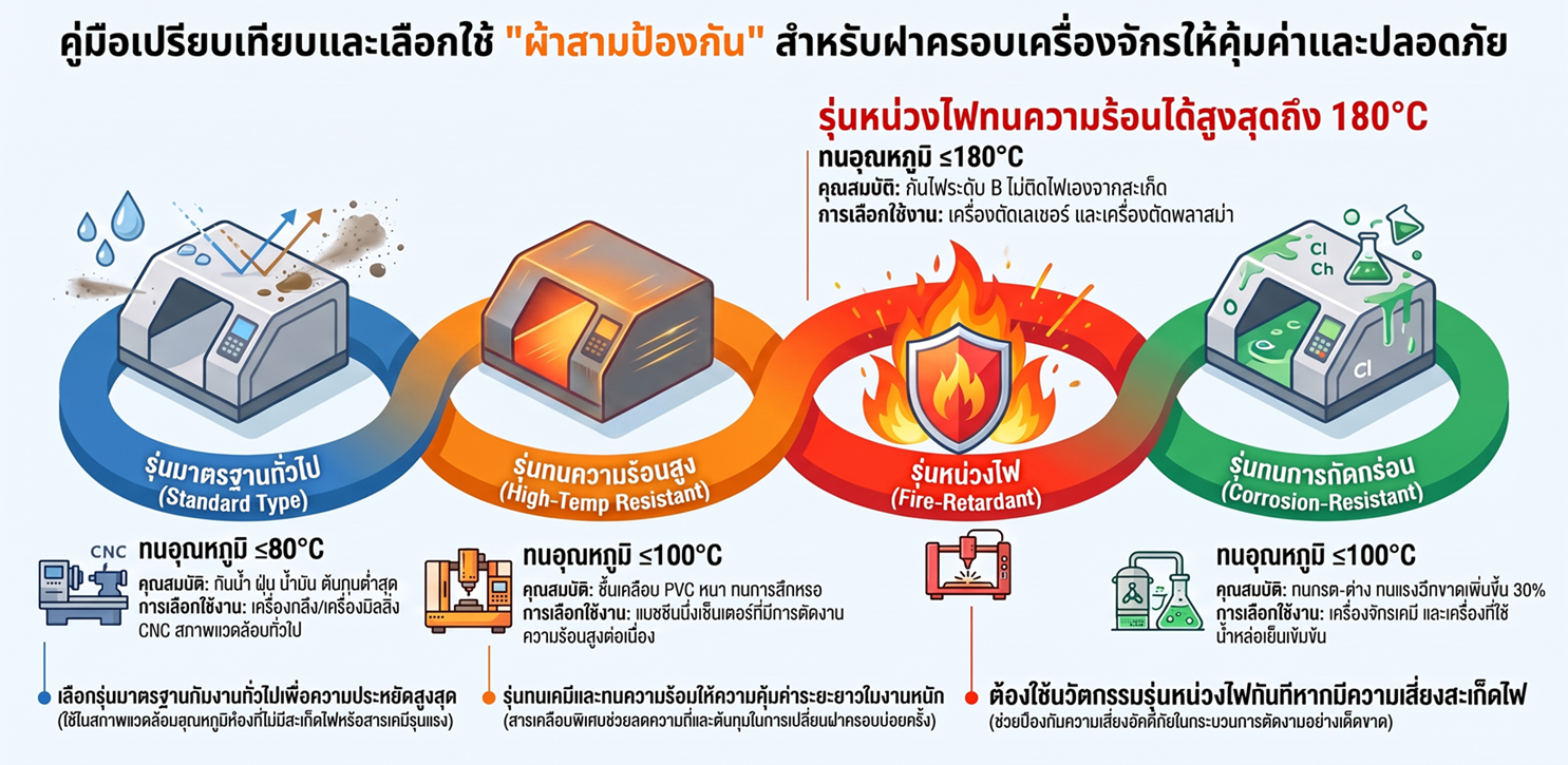คู่มือเปรียบเทียบผ้าใบ3ชั้น