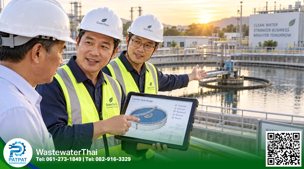 หลักการทำงาน Clarifier Tank,ถังตกตะกอน ทำหน้าที่อะไร