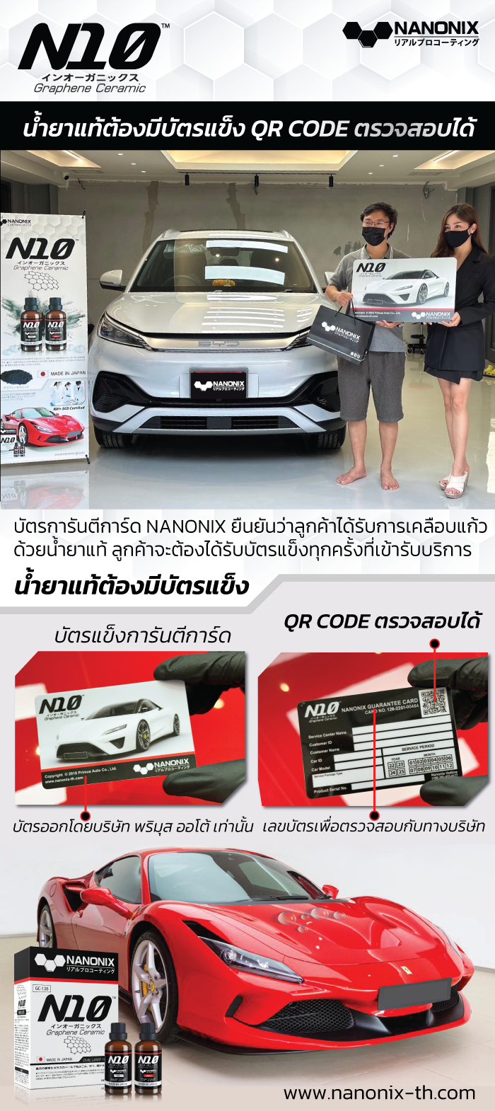 เคลือบแก้ว BYD Atto3 Thailand สีขาว