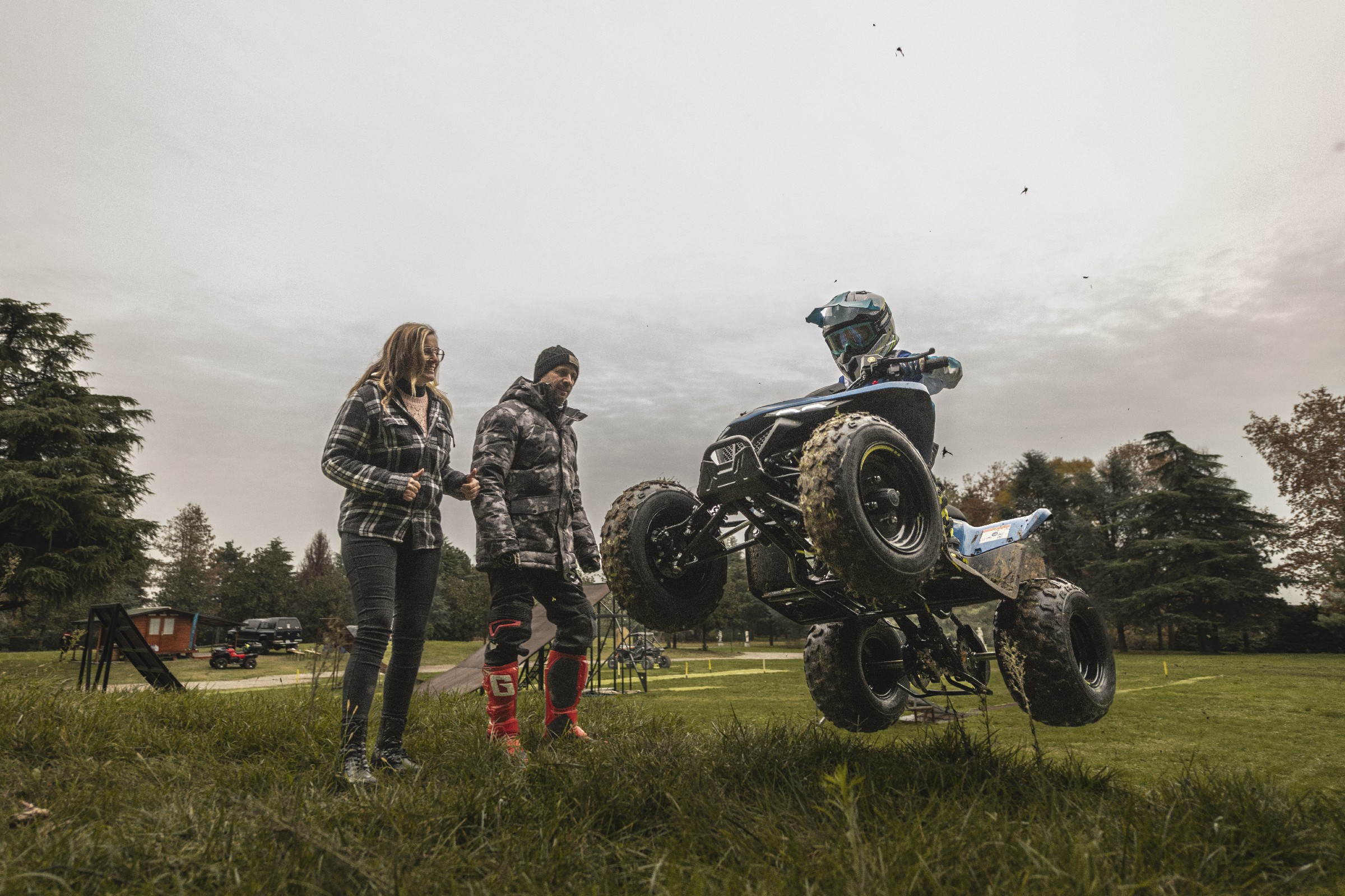 รถ ATV สำหรับเด็ก CFMOTO CFORCE 110 สีแดง ดีไซน์สปอร์ต ถอดแบบรุ่นใหญ่