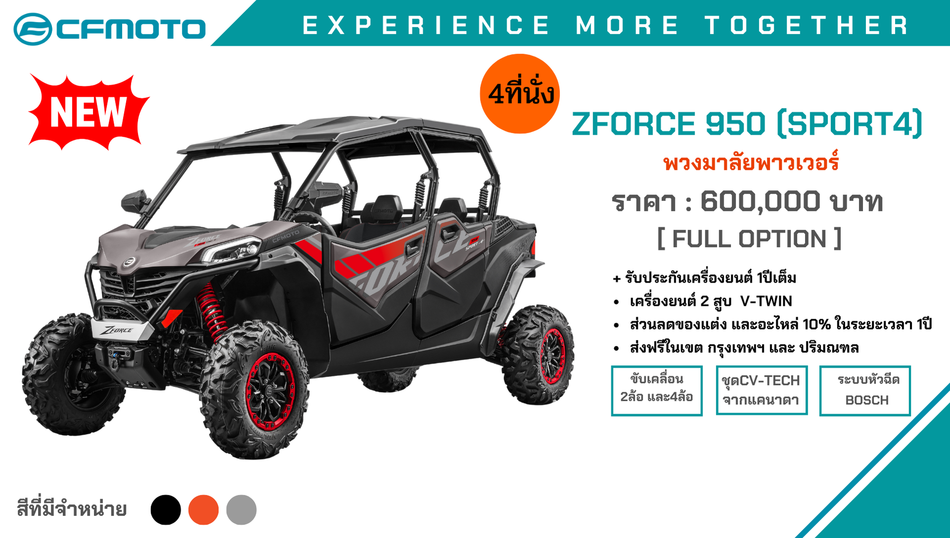 UTV 4ที่นั่ง 4ประตู CFmoto Zforce950 Sport-4