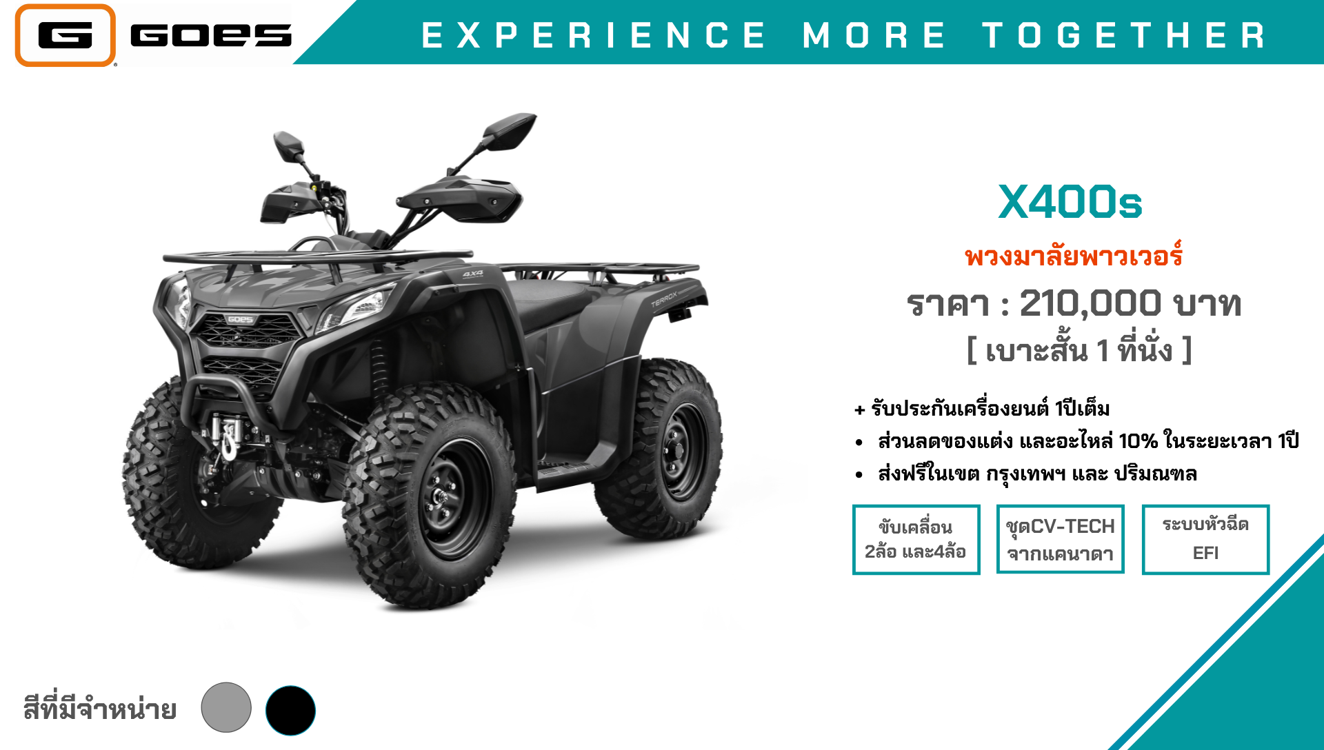 จำหน่ายเอทีวี X400 CFmoto Terrox