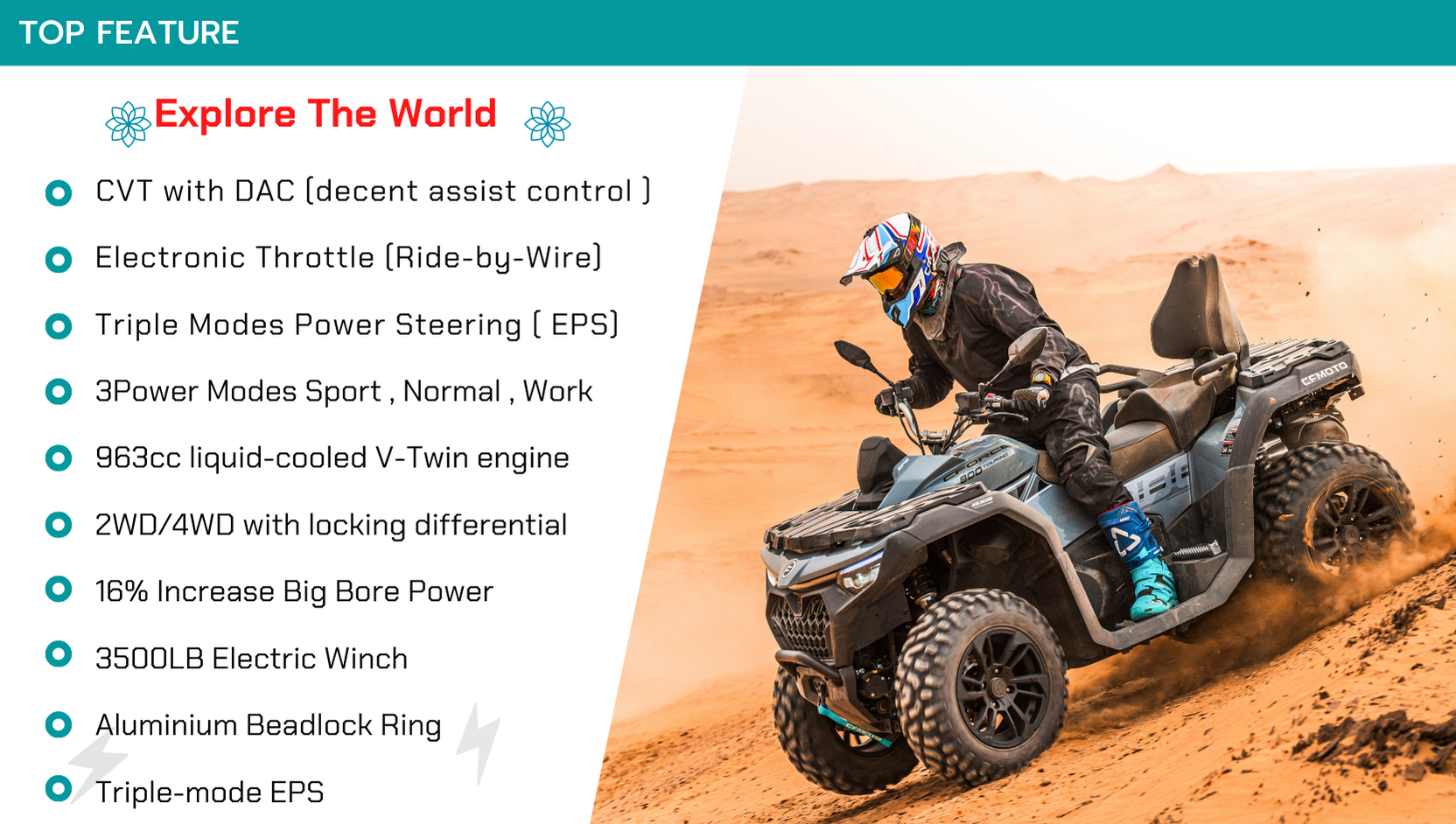 จำหน่ายรถเอทีวี CFmoto 850cc 4x4