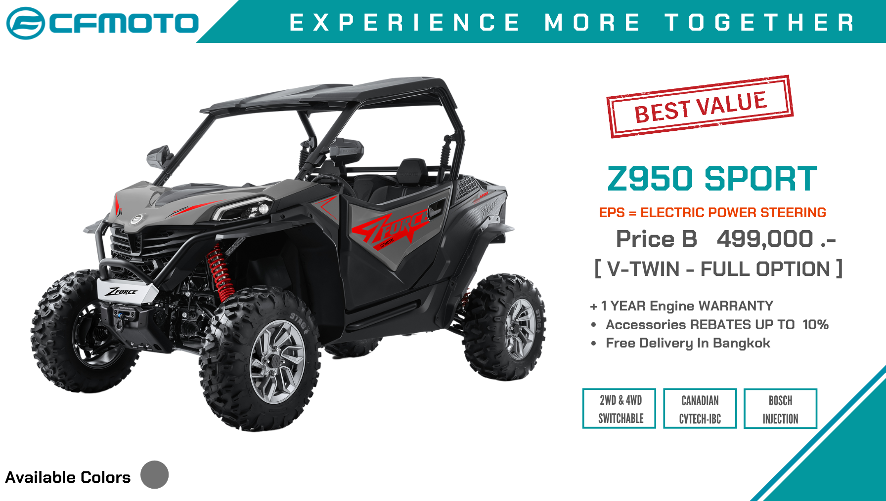 UTV THailand Zforce 950 Sport for sell