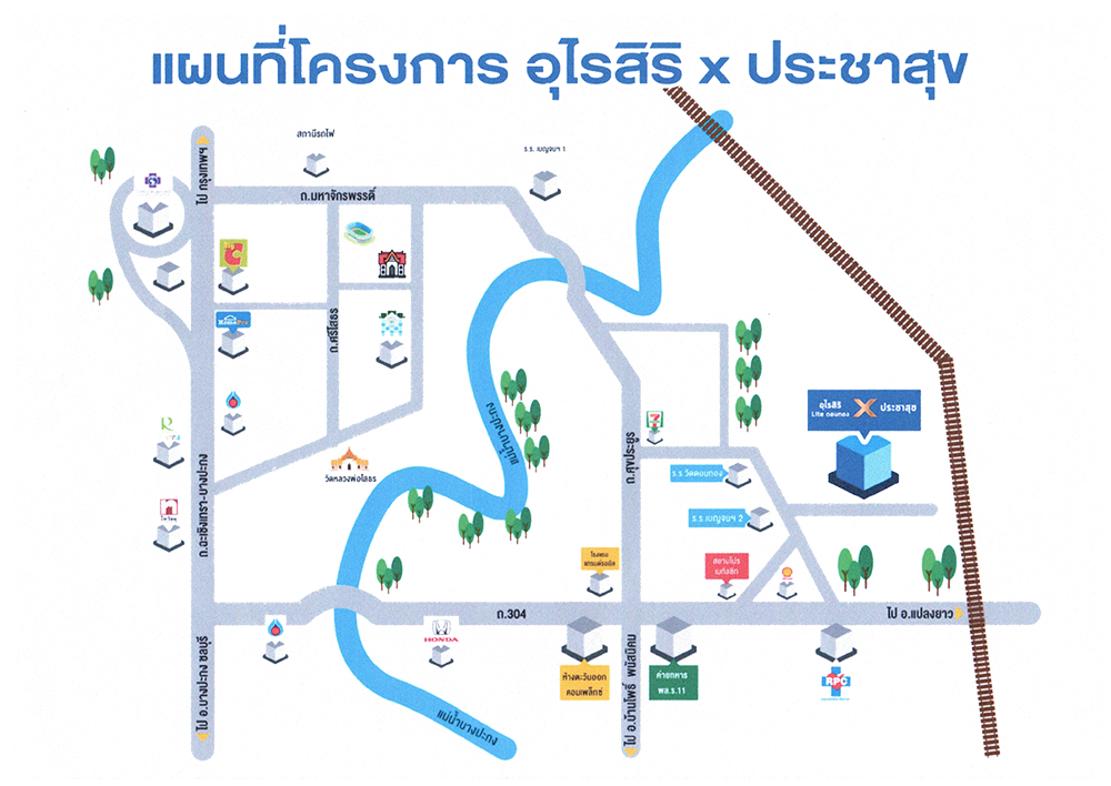 แผนที่ อุไรสิริ ไลท์ ดอนทอง x ประชาสุข