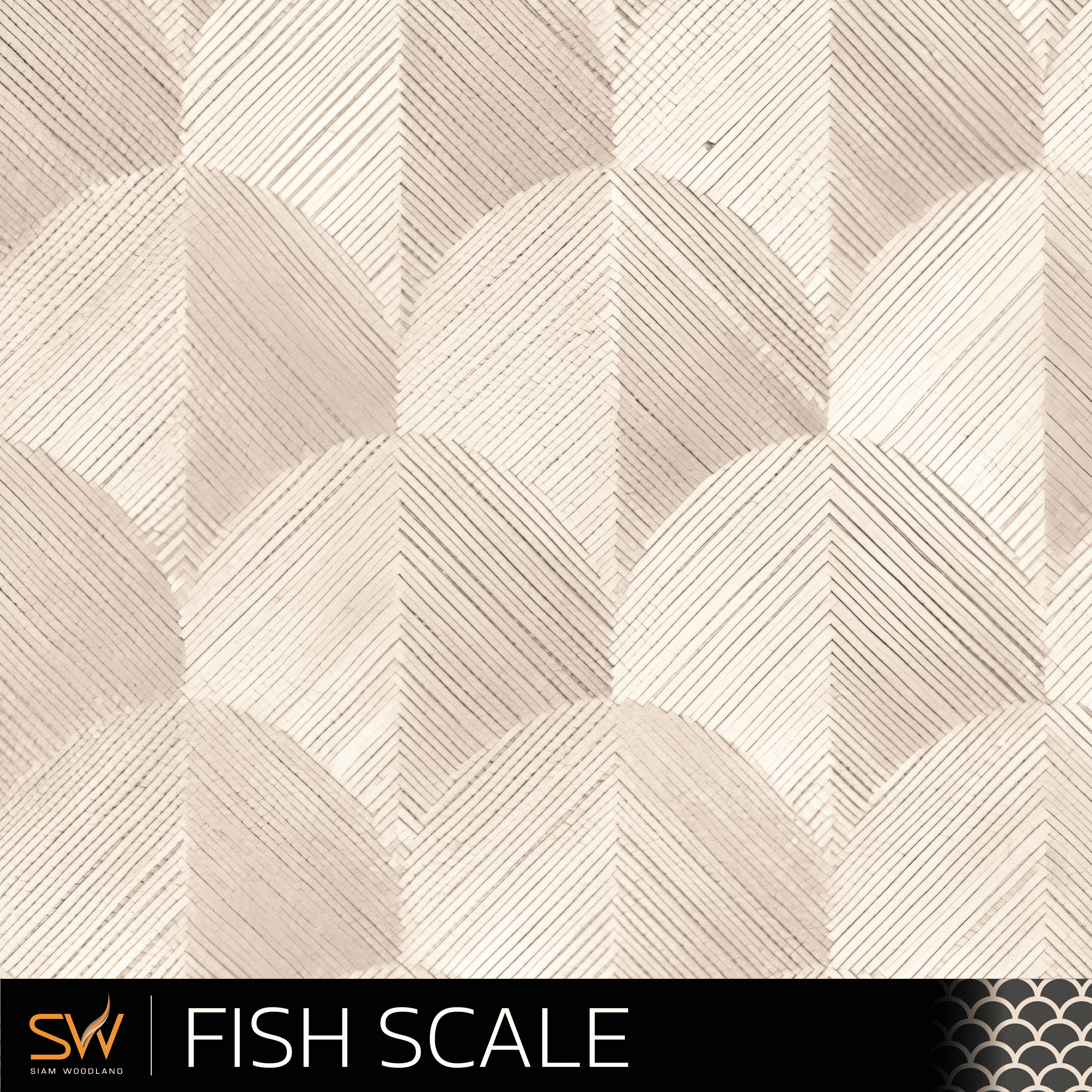ไม้จัดลาย fish scale