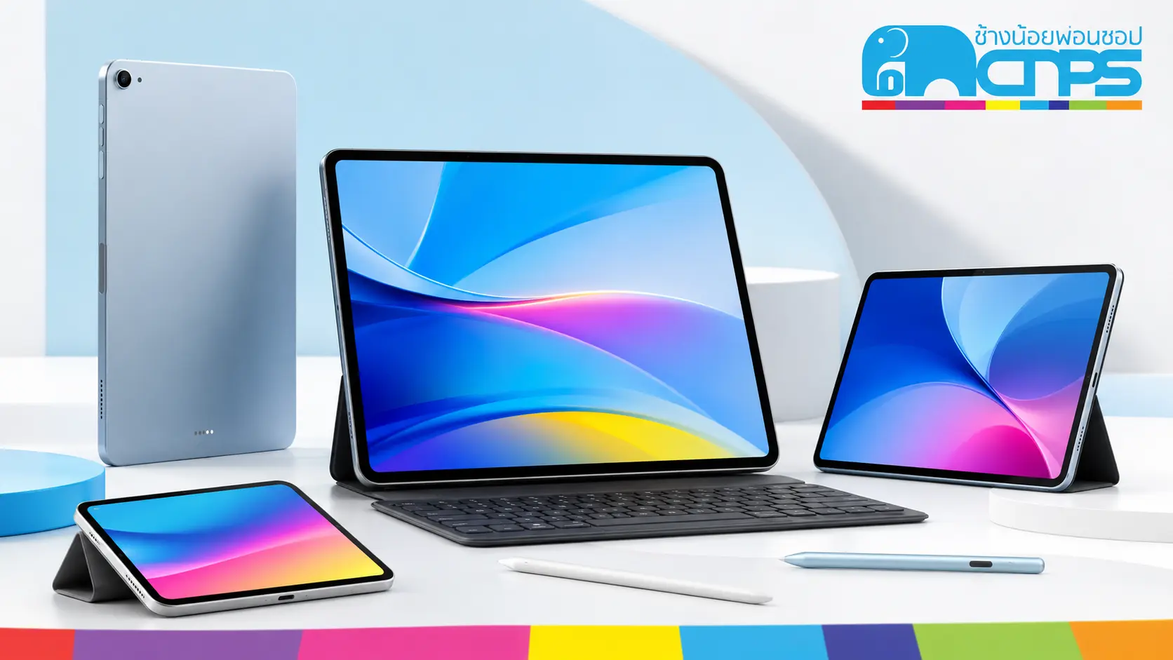 iPad Pro iPad Air iPad mini และแท็บเล็ต Android พร้อมคีย์บอร์ดและปากกา