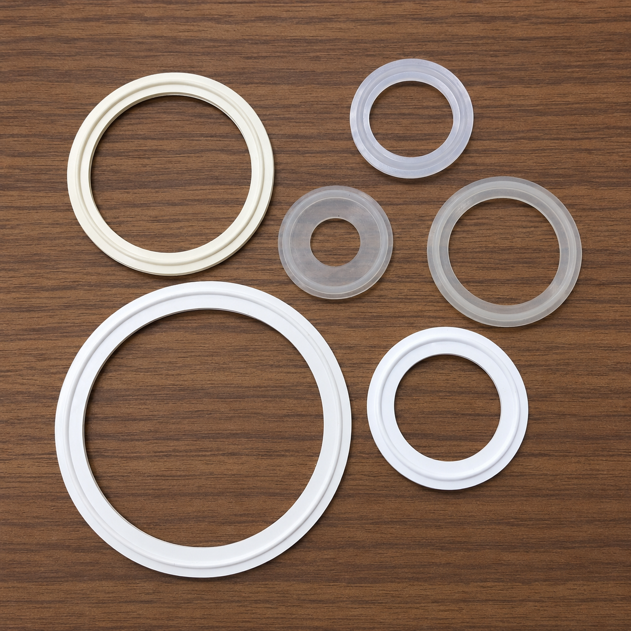 ซีลยางเฟอรูล Silicone EPDM PTFE ฟู้ดเกรด หลายขนาด