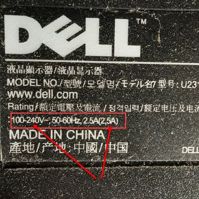 ค่าวัตต์จากจอคอมพิวเตอร์ DELL ค่าวัตต์จากจอคอมพิวเตอร์ DELL