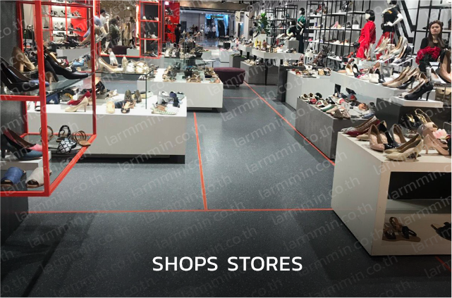 พื้นกระเบื้องยางธรรมชาติ ปูพื้นในโรงพยาบาล โรงเรียน สำนักงาน ลานกิจกรรม ห้องออกกำลังกาย ห้างสรรพสินค้า