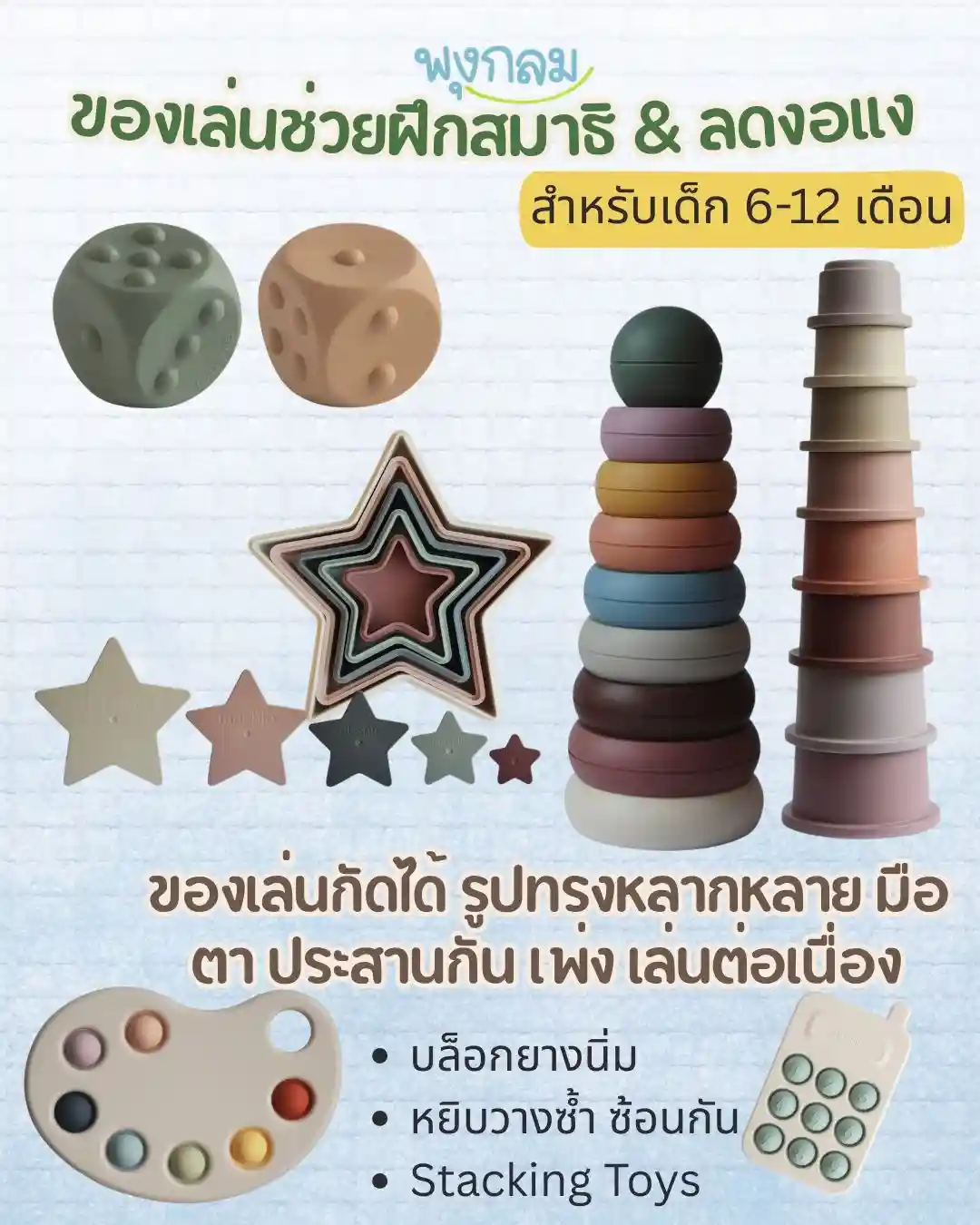 ของเล่นช่วยฝึกสมาธิ 612 เดือน ภาพตัวอย่างของเล่น ของเล่นช่วยฝึกสมาธิ 612 เดือน ภาพตัวอย่างของเล่น