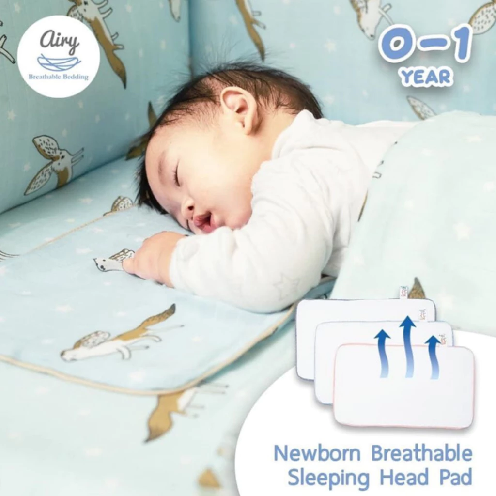 AIRY แผ่นรองศีรษะทารก แผ่นรองน้ำลาย รุ่น Deluxe (0m+) (2)