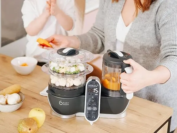 BABYMOOV เครื่องนึ่งปั่นอาหาร ตะกร้านึ่ง 2 ชั้น โถปั่นและตะกร้านึ่ง Tritan รุ่น Nutribaby+ (9)