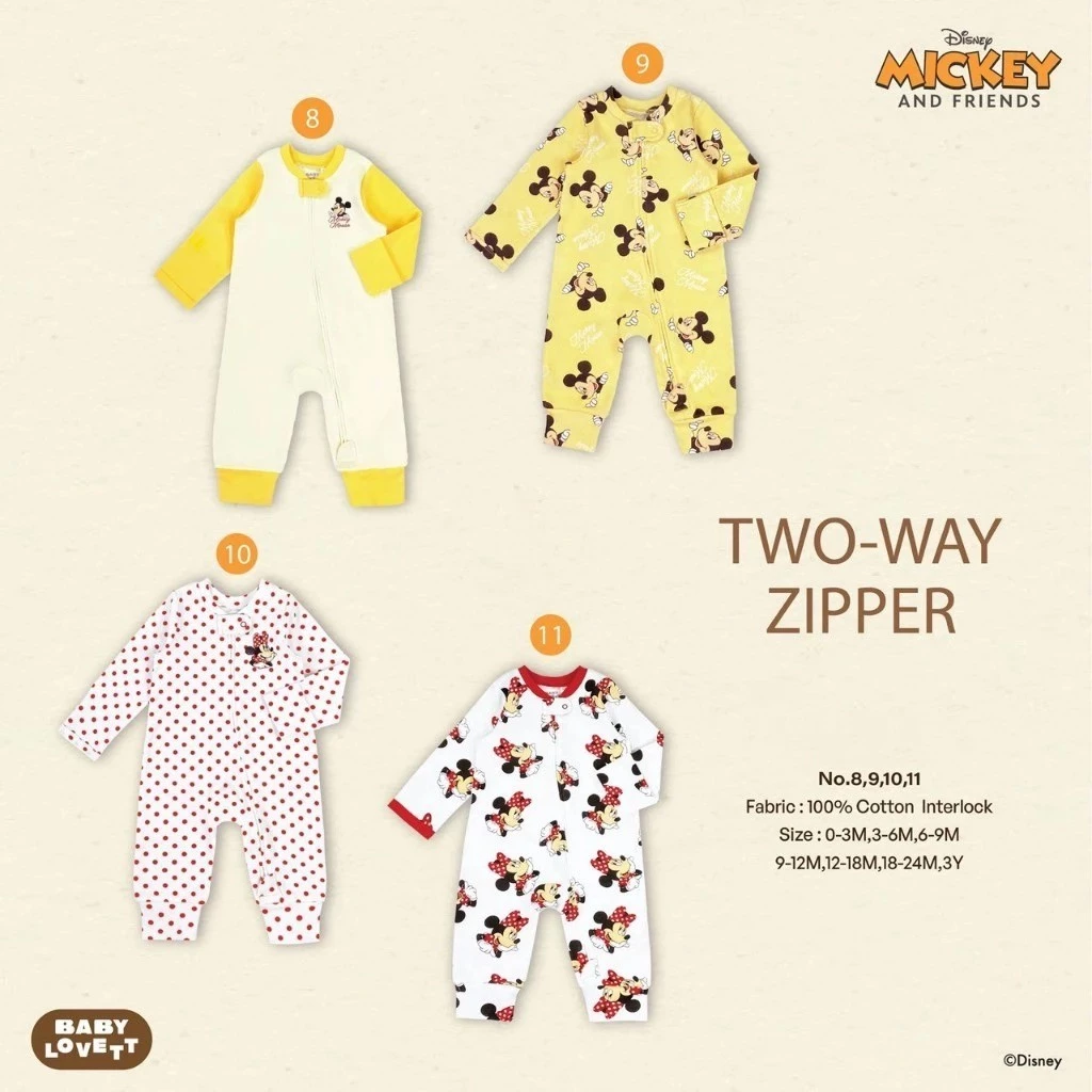 BabyLovett ชุดนอนเด็กเปิดเท้า Mickey Mouse & Friends BabyLovett ชุดนอนเด็กเปิดเท้า Mickey Mouse & Friends