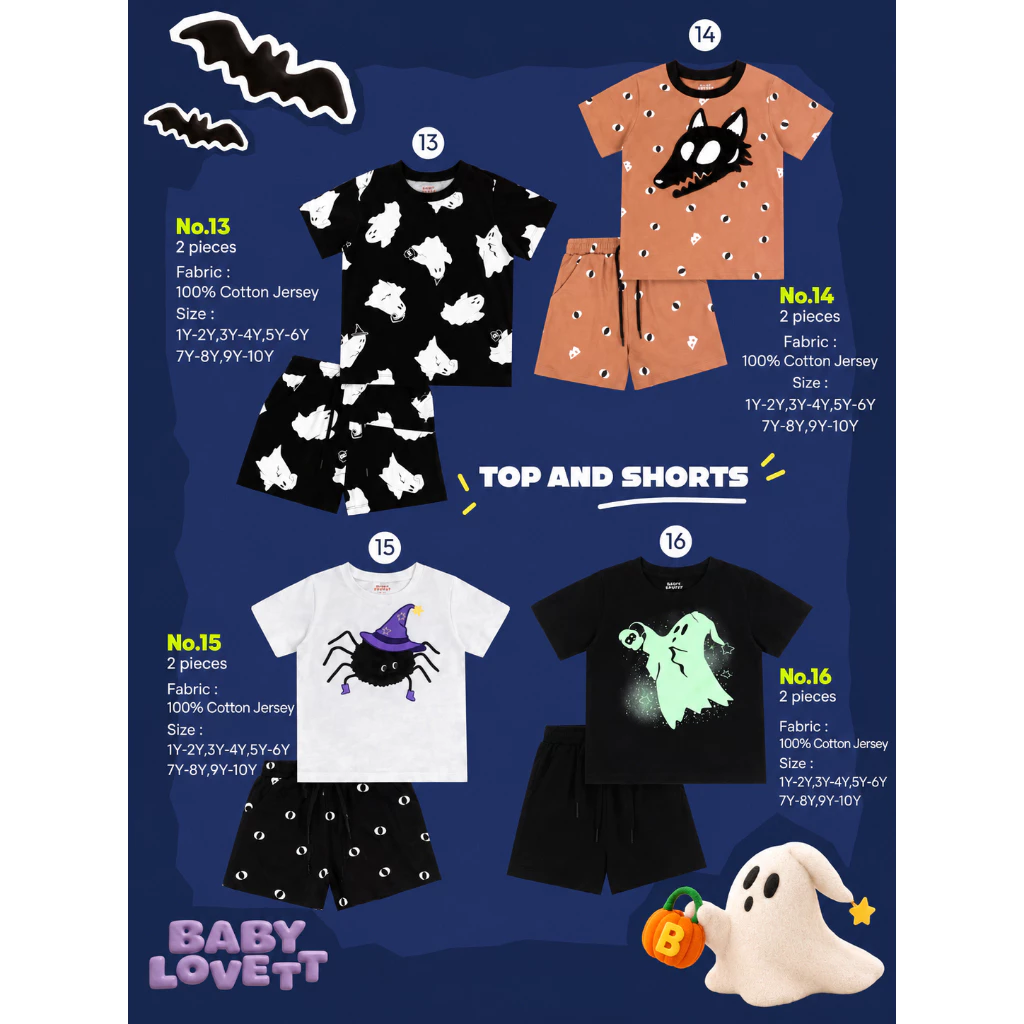 BabyLovett Halloween Top and Shorts ชุดเด็ก 4 ลาย