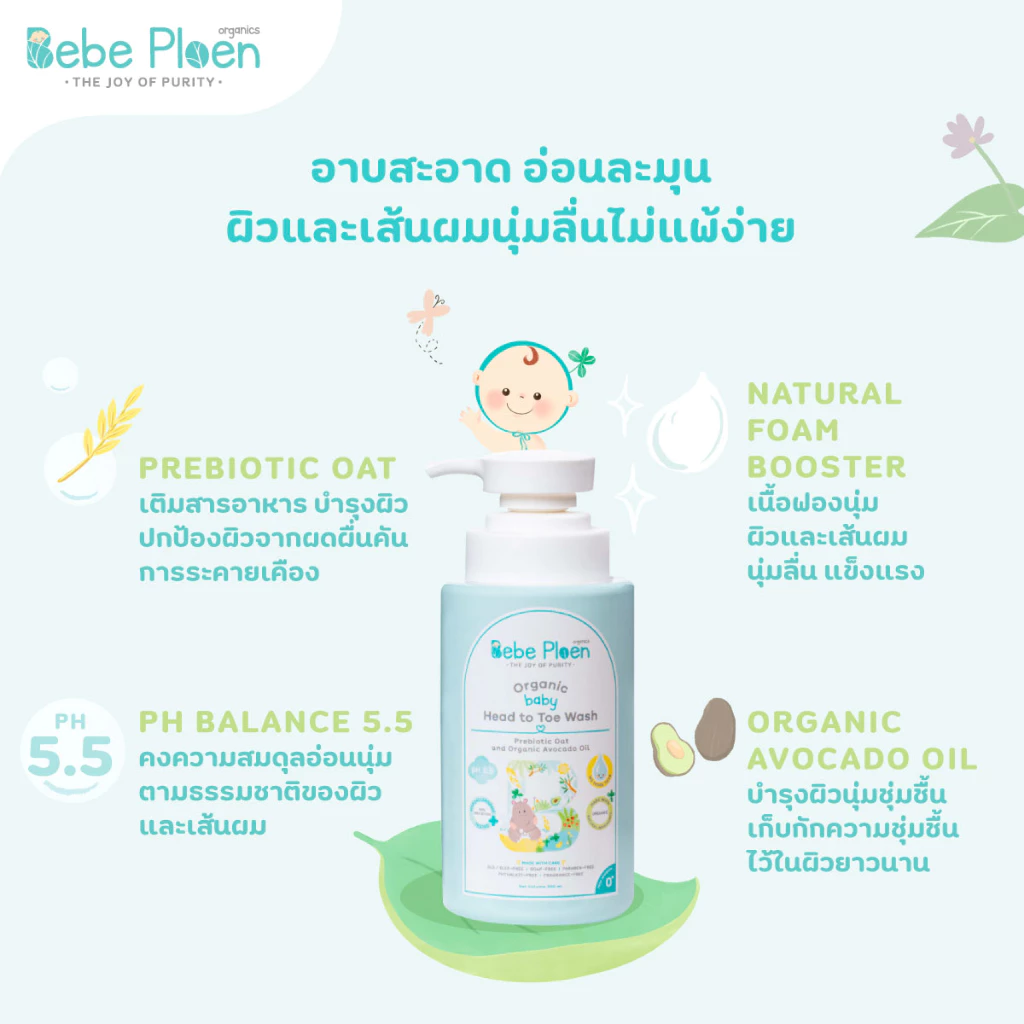 BEBE PLOEN เจลอาบน้ำและสระผม 2 in 1 ภาพสินค้าที่ 1 BEBE PLOEN เจลอาบน้ำและสระผม 2 in 1 ภาพสินค้าที่ 1
