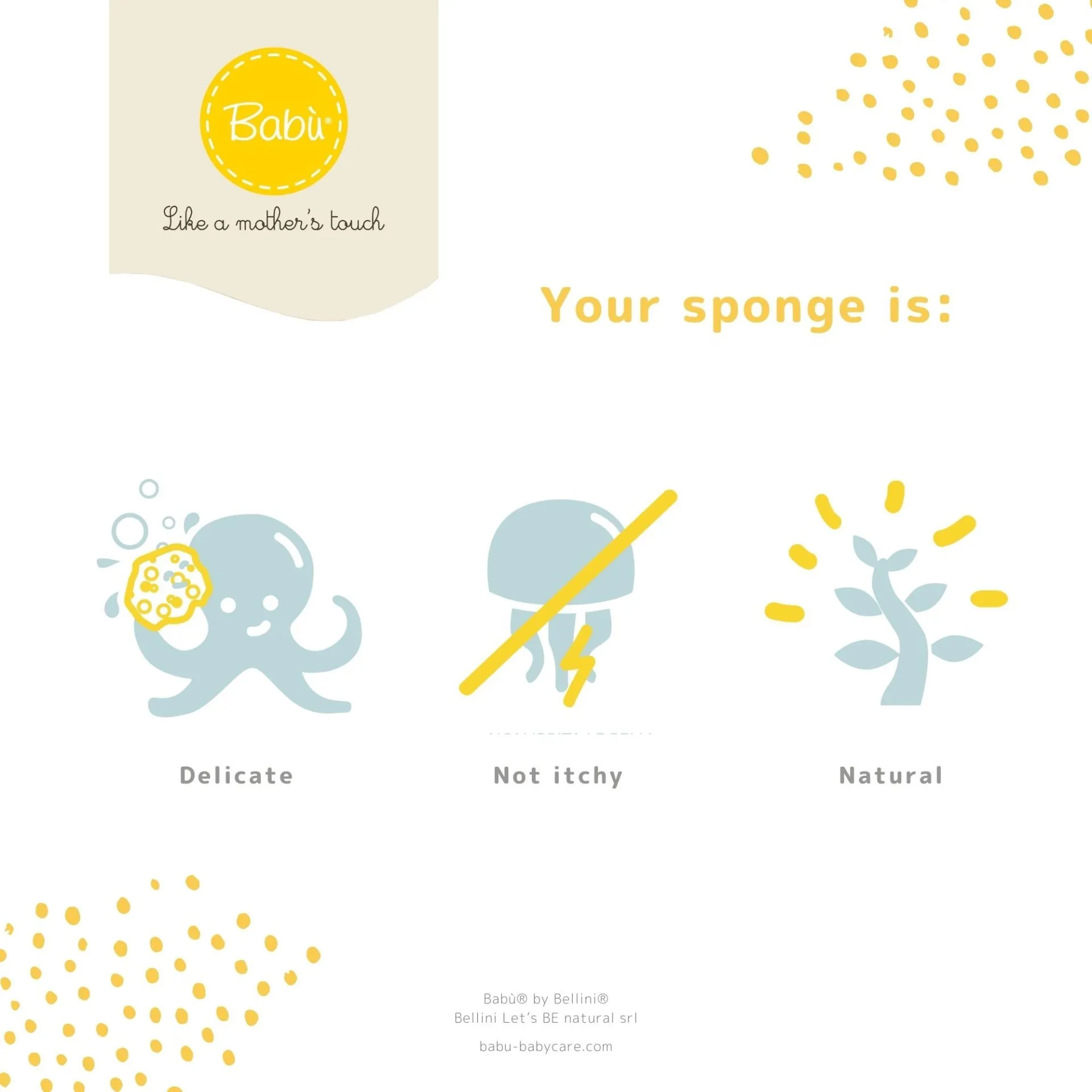 Bellini Sea Sponge Silk Fine ฟองน้ำธรรมชาติอาบน้ำเด็ก จากทะเลเมดิเตอร์เรเนียน ผิวแพ้ง่าย