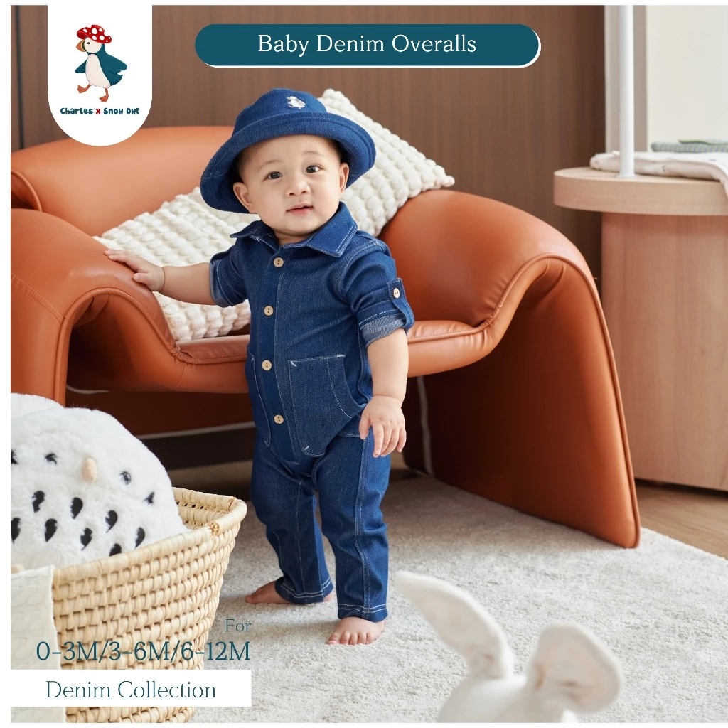 Charles x Snow Owl ชุดหมีเด็ก (0-12m)
