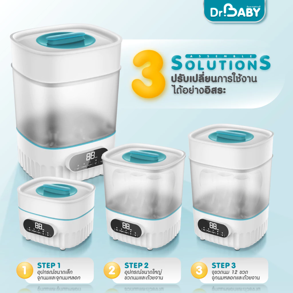 Dr.Baby SteriDry เครื่องนึ่งขวดนม 2in1
