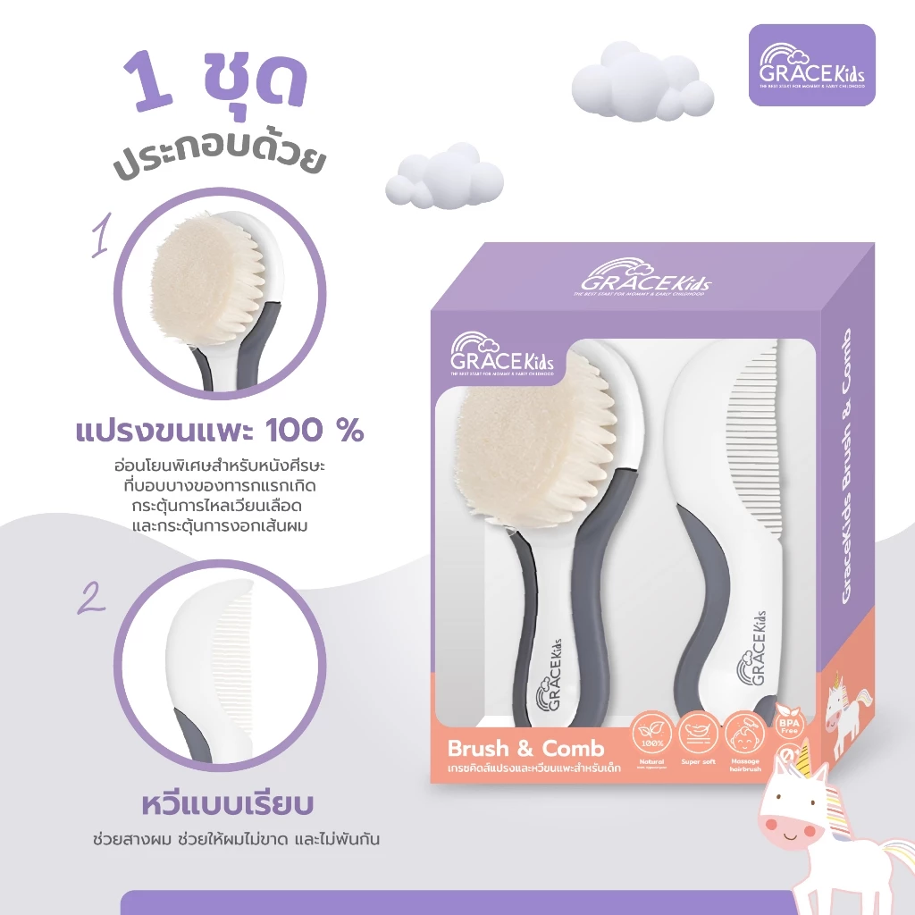 Grace Kids ชุดแปรงขนแพะ ภาพสินค้า 2