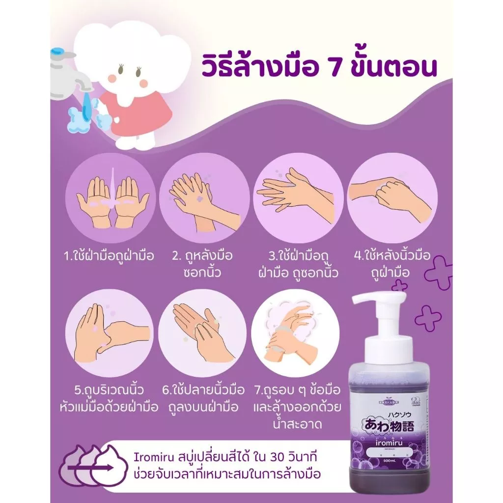 Hakuzo โฟมล้างมือเปลี่ยนสี