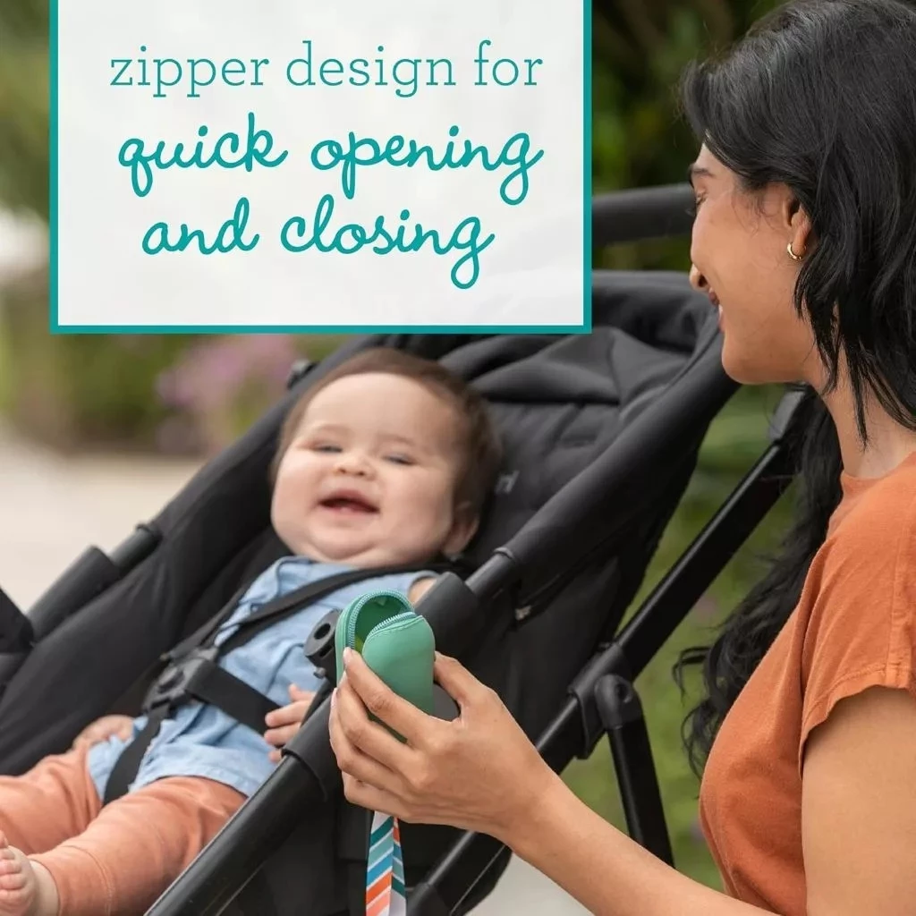 INFANTINO Travel Pod กระเป๋าใส่จุกนมหลอก ซิลิโคนพกพา กันฝุ่น พกสะดวก