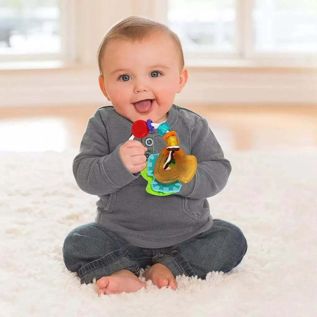 INFANTINO ยางกัดกุญแจ สีพาสเทล Cool & Chew Teether Keys แช่เย็นได้ (0-36 เดือน)