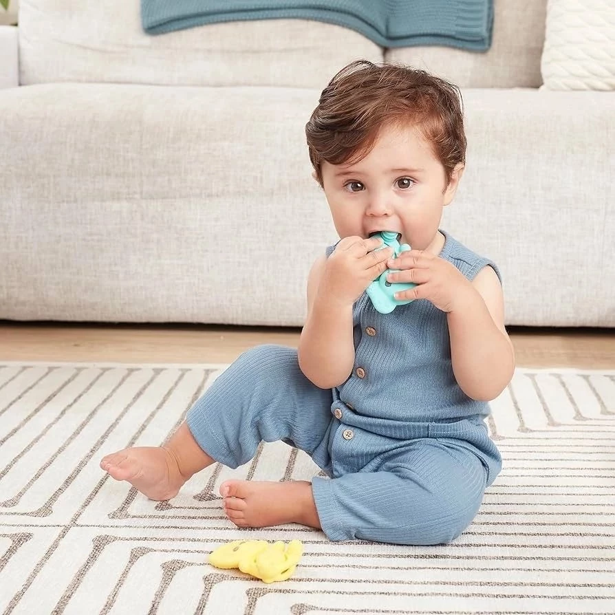 Infantino Teethimal Pop Pals ยางกัดซิลิโคน ช้าง & สิงโต