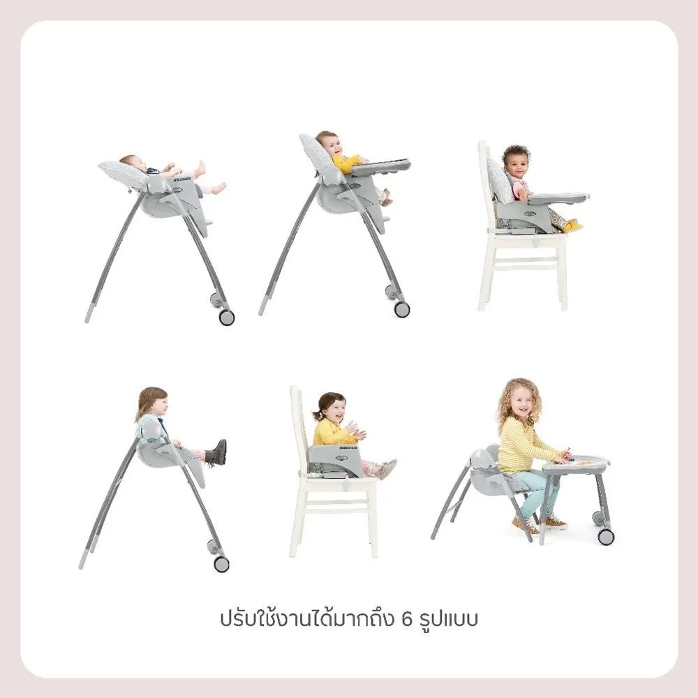 Joie เก้าอี้ทานข้าวเด็ก ปรับการใช้งาน 6 แบบ Multiply 6-in-1